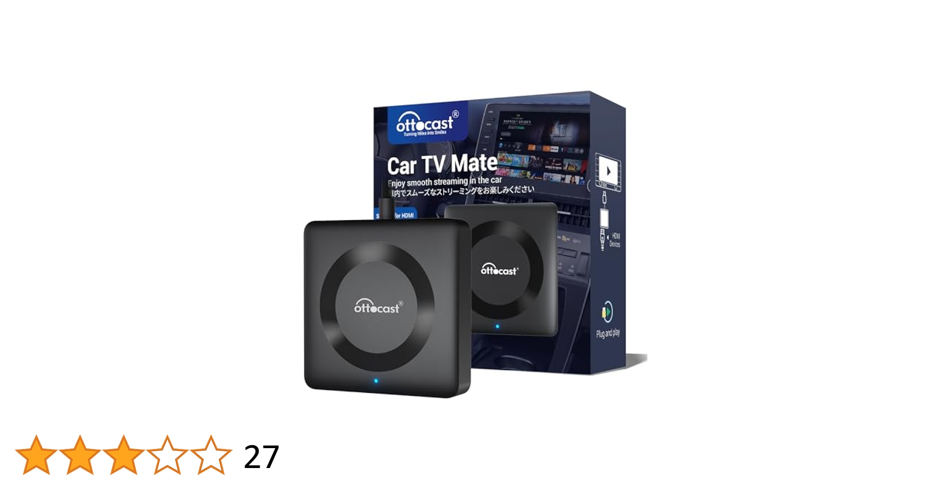 ottcast ストリーミングデバイス 本体 Amazon.co.jp: 【公式】Ottocast オットキャスト 2024 Car TV